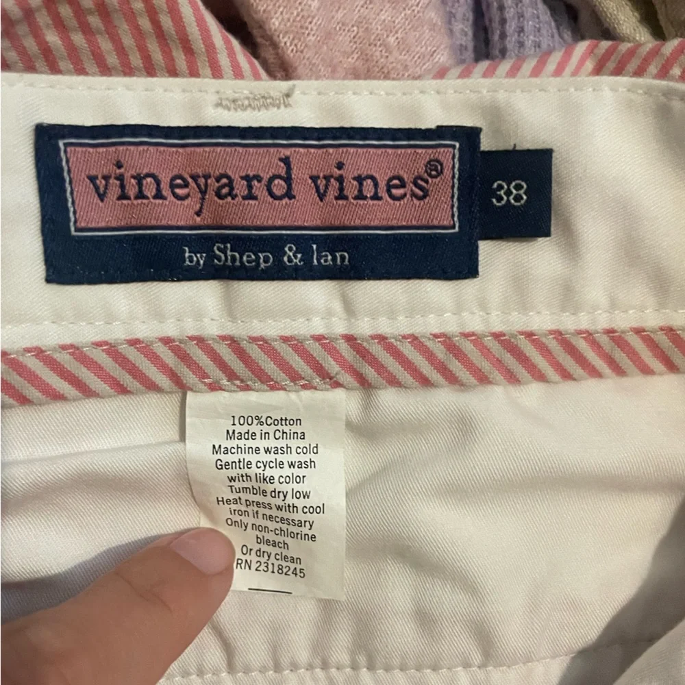 Vineyard Vines Size‎ 38 Red/pink Striped Seersucker Breaker Shorts 100% Cotton